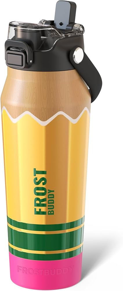 Frost Buddy 24oz Insulated Water Bottle with Straw & Chug Lid | Leak-Proof Stainless Steel | 24-H... | Amazon (US)