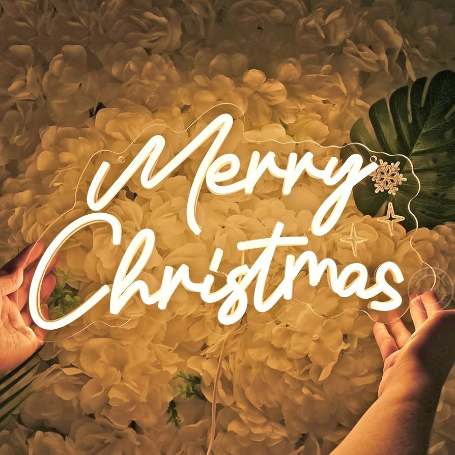 Britrio Merry Christmas Neon Sign LED Neon Light Wall Decoration for Bedroom Holiday Christmas Pa... | Amazon (US)