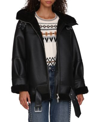 Faux Shearling Hooded Coat | Bloomingdale's (US)