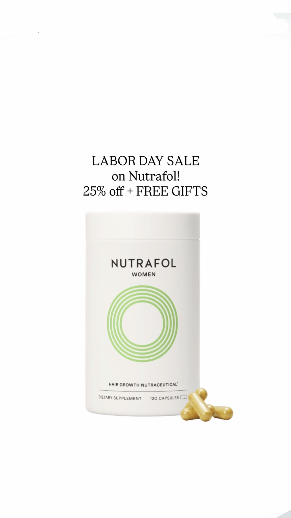 @nutrafol #ad

Nutrafol now 25% off ! No code needed !!