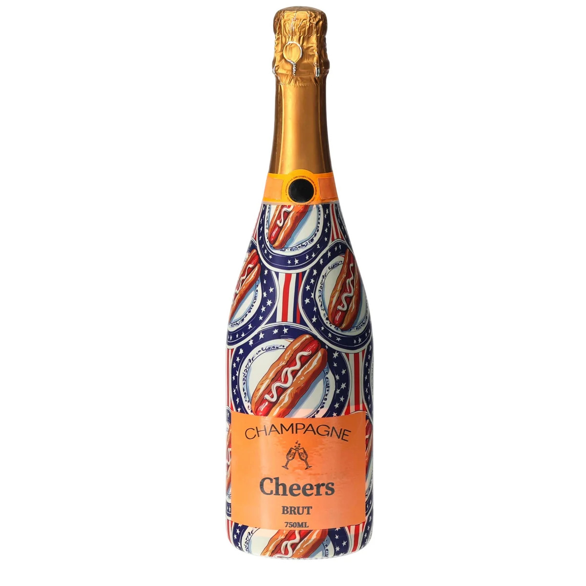 Summer Hot Dog Champagne Bottle Wrap | Beau Bottles | Beau Bottles