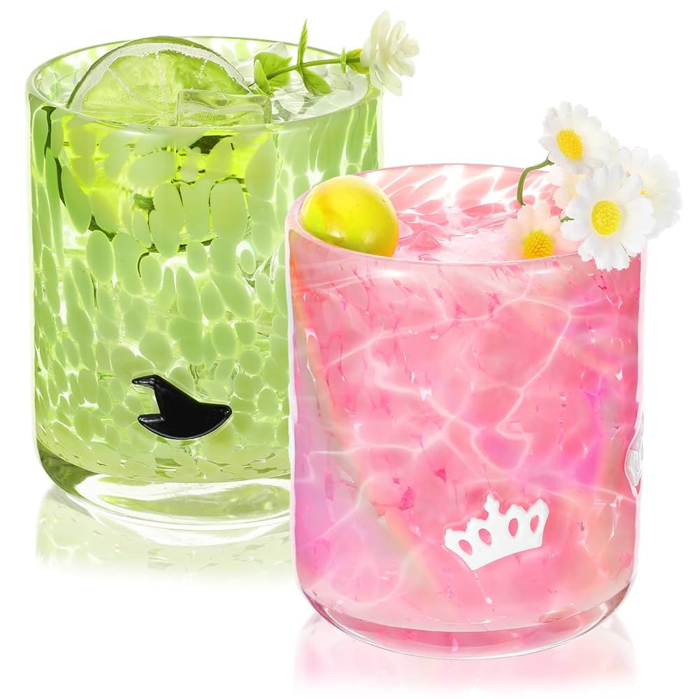 Icon Juice Glasses, 14oz Stemless Wine Drinking Juice Glass Cup for Party Supplies Gift | Amazon (US)