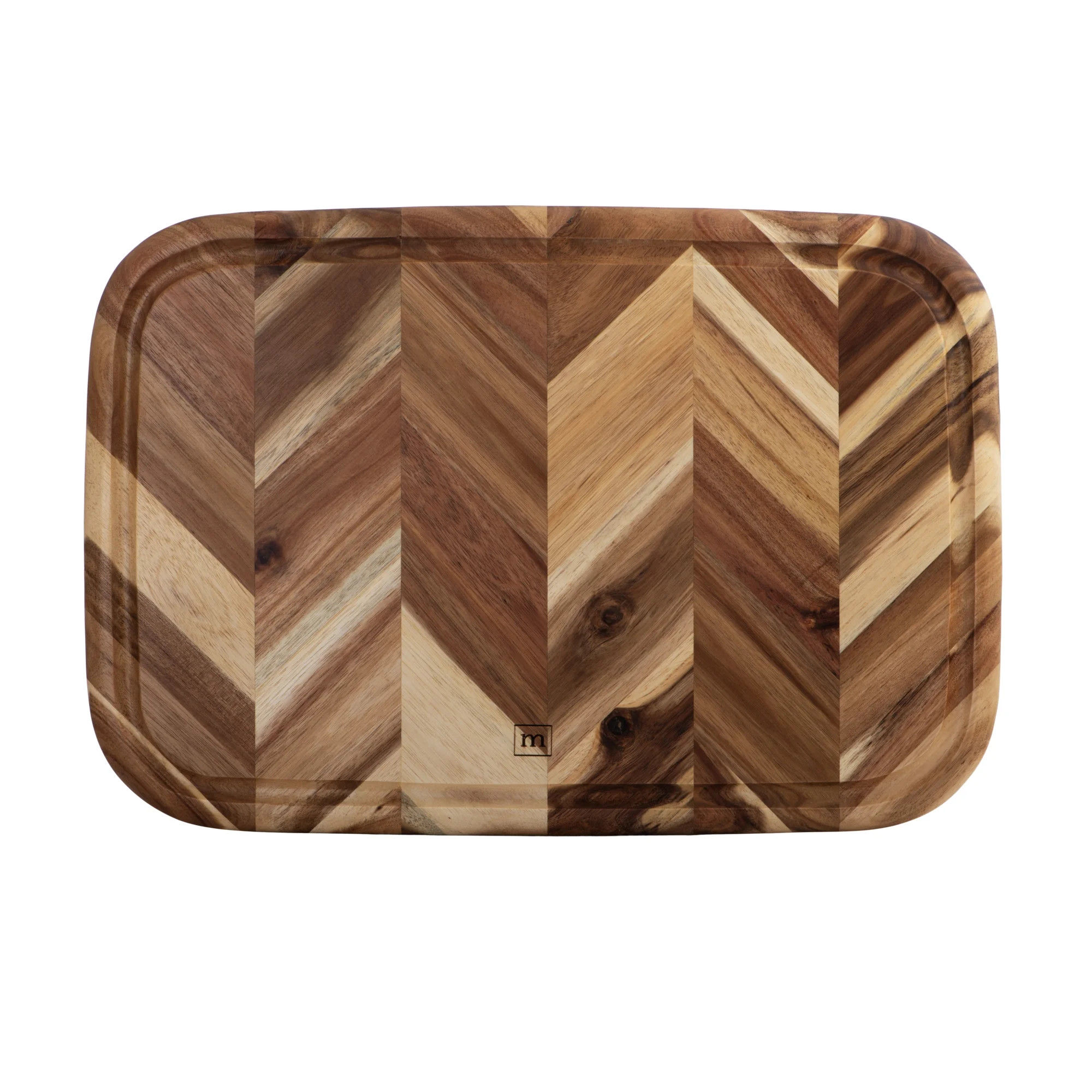 Architec Herringbone Acacia Wood Cutting, Carving, and Serving Board, 13” x 19” | Walmart (US)