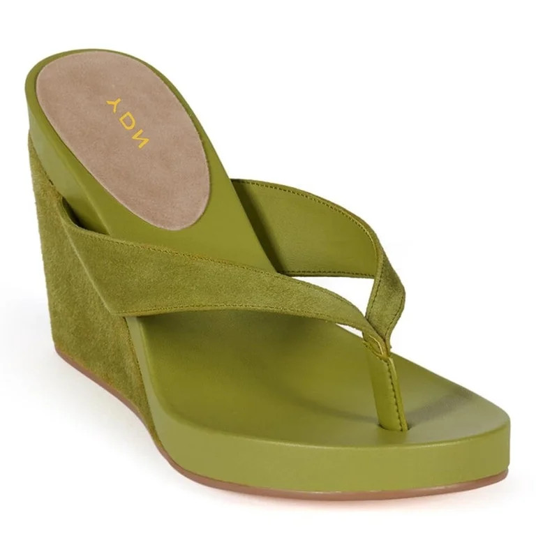 YDN Women's Split Toe Flip Flops Slip on Platform Wedge High Heels Slides Sandals Fashion Party S... | Walmart (US)