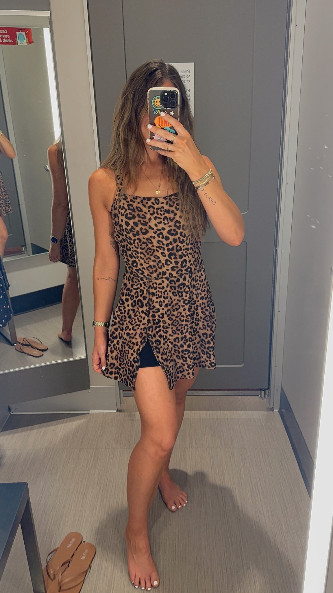 This active dress is fabulous. It has a built in opening for the shorts so you don’t have to pull the entire thing down to use the bathroom! GENIUS! True to size small. Butter soft fabric - ultra stretchy - amazing. Would be soooo cute for a Disney day at animal kingdom too!