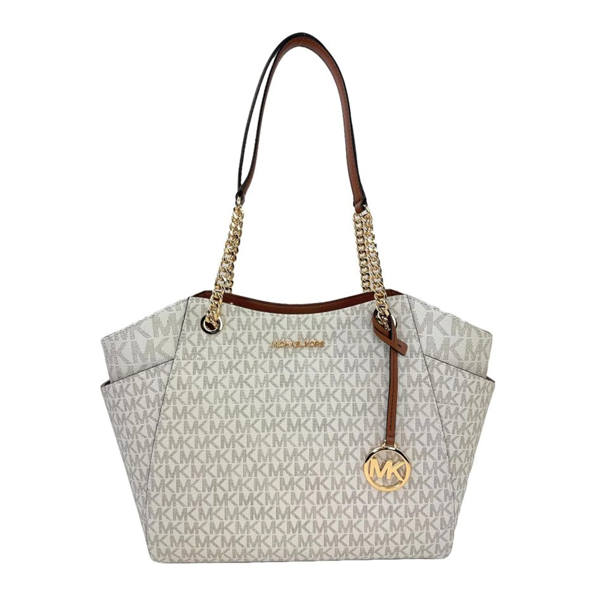 Michael Kors Jet Set Travel Large Logo Tote, Vanilla | Walmart (US)