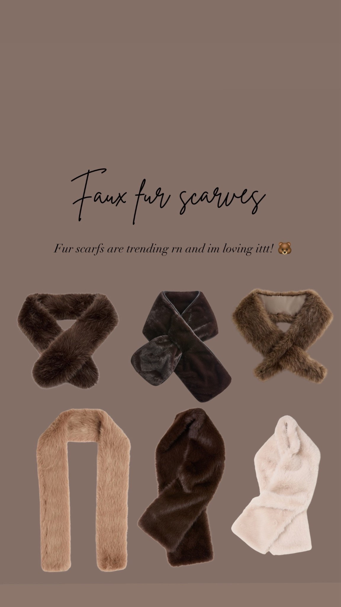 Faux for scarves are trending rn and in so here for it! 🐻

#LTKgiftguide #LTKwinter #LTKfestive