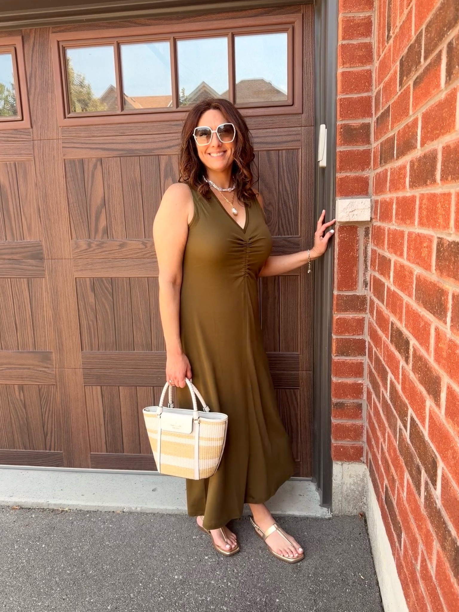 Easy summer date look. Purse is old @katespade outlet but linking some beautiful ones on sale. My dress is a Canadian brand but linking similar throw on and go options.

#LTKcanada #LTKover50style #LTKmidsize