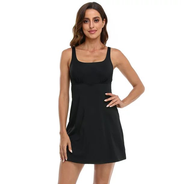 HDE Womens Exercise Workout Dress with Built-in Shorts Sleeveless Athletic Dresses for Golf Tenni... | Walmart (US)