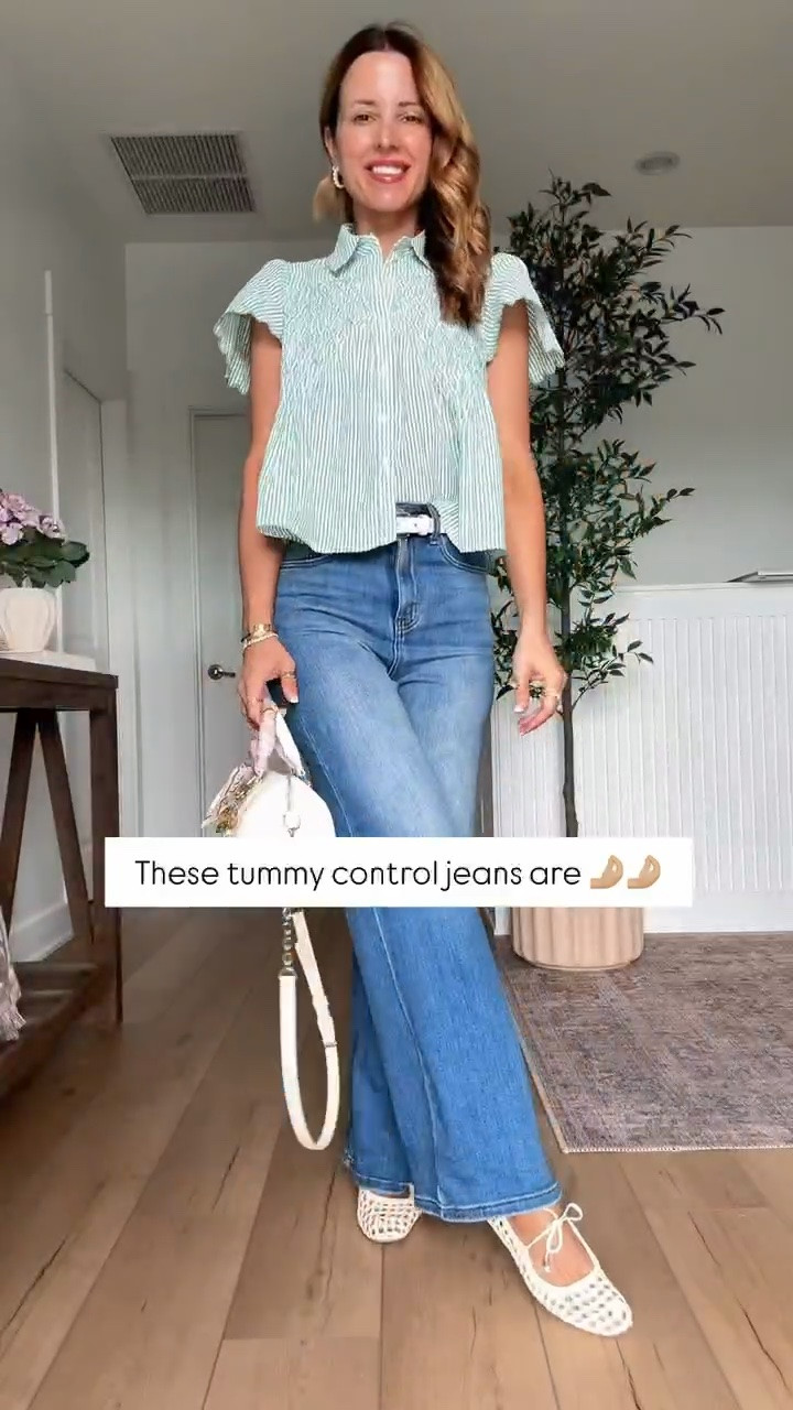 Bougie on a budget! These are some of my favorite Amazon products at a great price point. I love these Amazon tummy control jeans! Stretchy but won’t lose shape! Wearing size 24 in 30” inseam and color is medium blue. Striped top in XXS. Woven ballet flats are TTS. Summer outfit. Elevated casual outfit. Mom outfit. Everyday outfit.

#LTKootd #LTKgrwm #LTKPetite