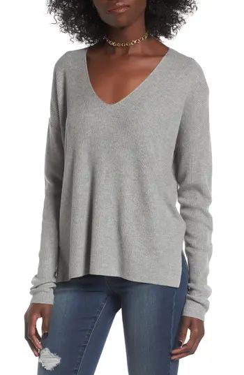 Women's Bp. V-Neck Pullover, Size X-Small - Grey | Nordstrom