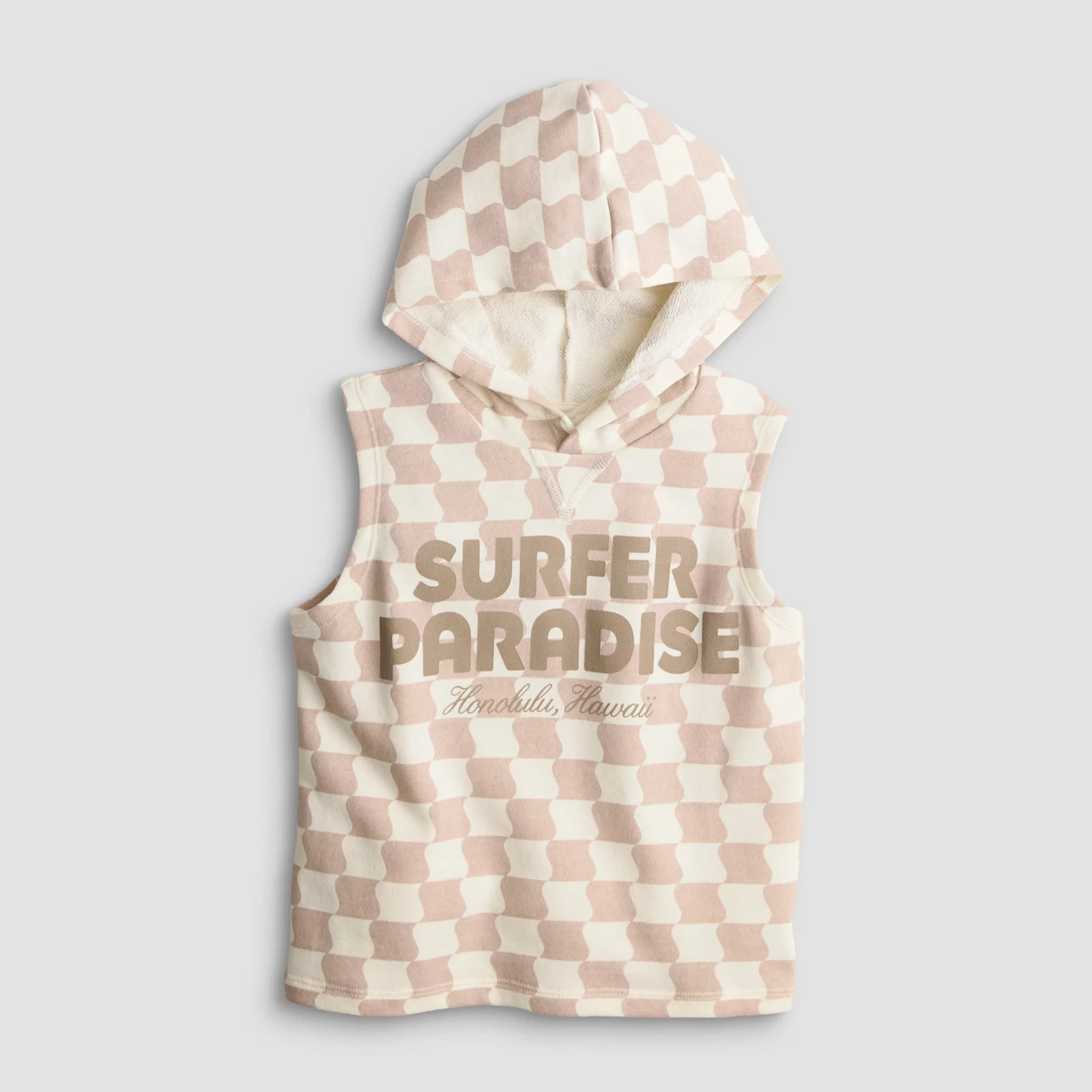 Baby & Toddler Boy Grayson Threads Kids The Label Checkered Hoodie Tank Top, Toddler Boy's, Size: 2T, Off White | Kohl's