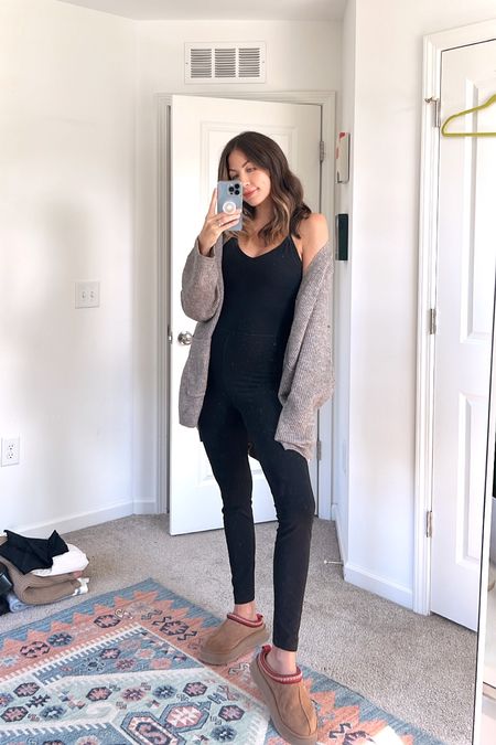 maternity outfit, fall sweater, black romper

romper: wearing a M Tall (to grow with the bump)
sweater: size S
uggs: TTS

#LTKfit #LTKbump #LTKunder50