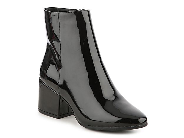 Bamboo Admit 01M Bootie - Women's - Black Faux Patent Leather | DSW