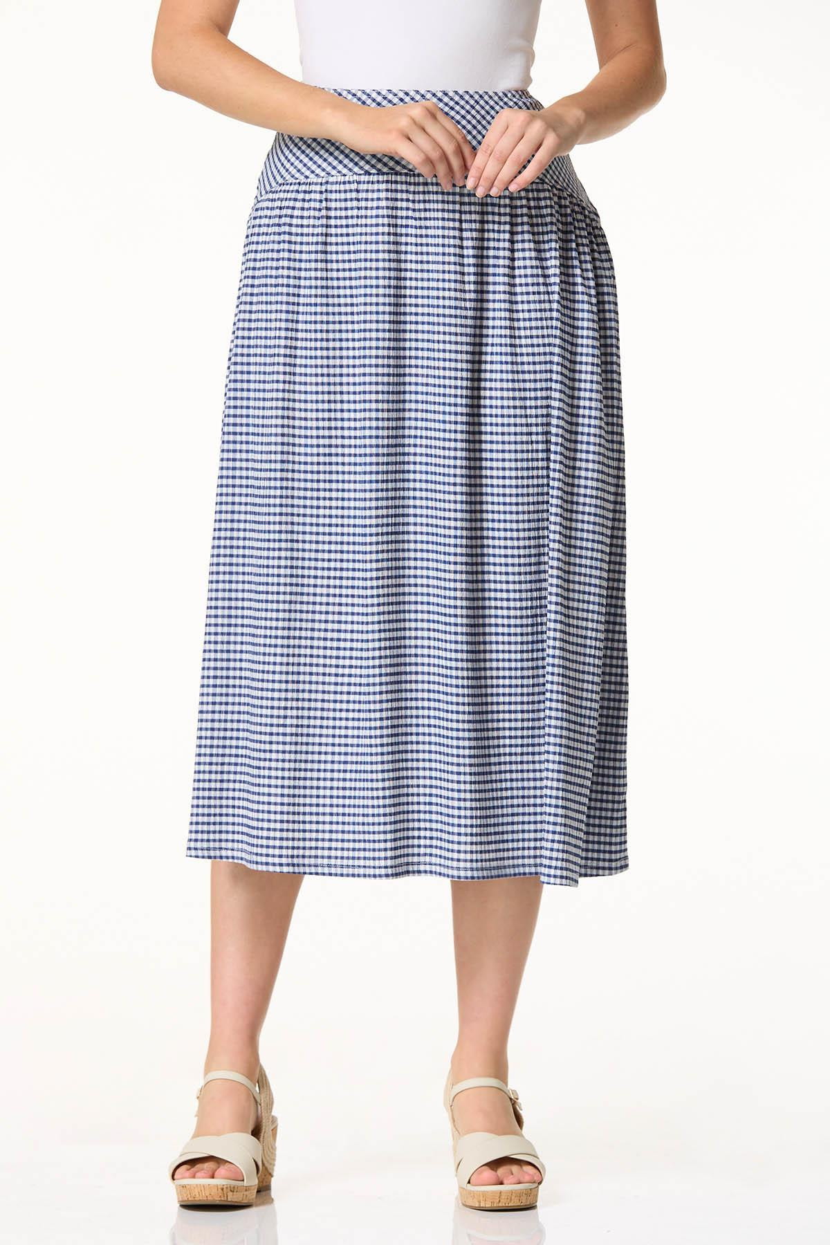 Blue Gingham Skirt | Cato Fashions