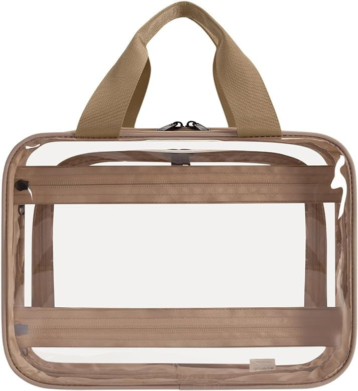 ECOHUB Travel Toiletry Bag Easy Clean Makeup Organizer See through Hanging Cosmetic Bag Travel Ac... | Amazon (US)