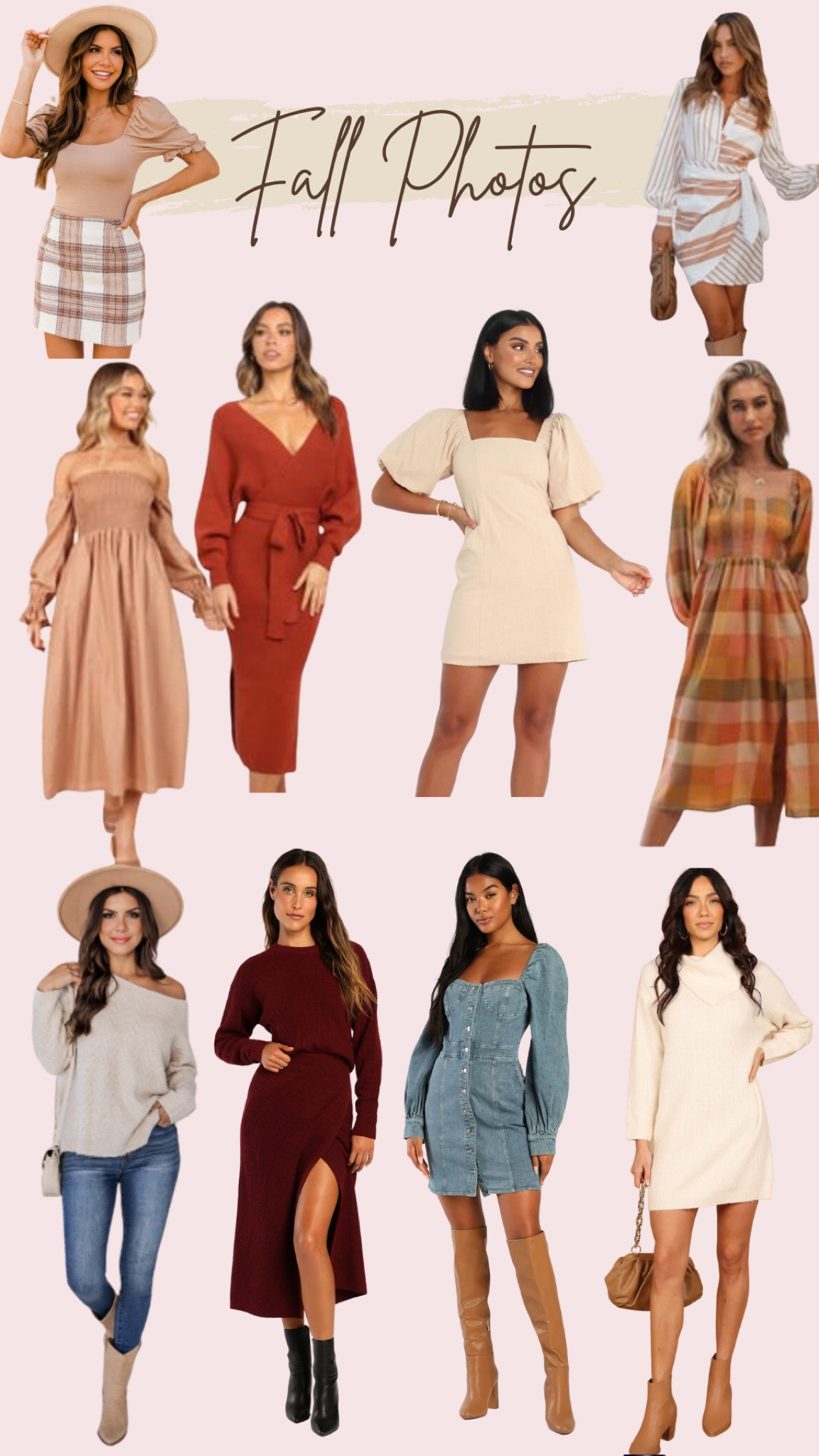 Fall family photos, fall dress, plaid dress, fall photos, denim dress, neutral dress, sweater, plaid skirt, denim dress

#LTKSeasonal #LTKfamily #LTKHalloween