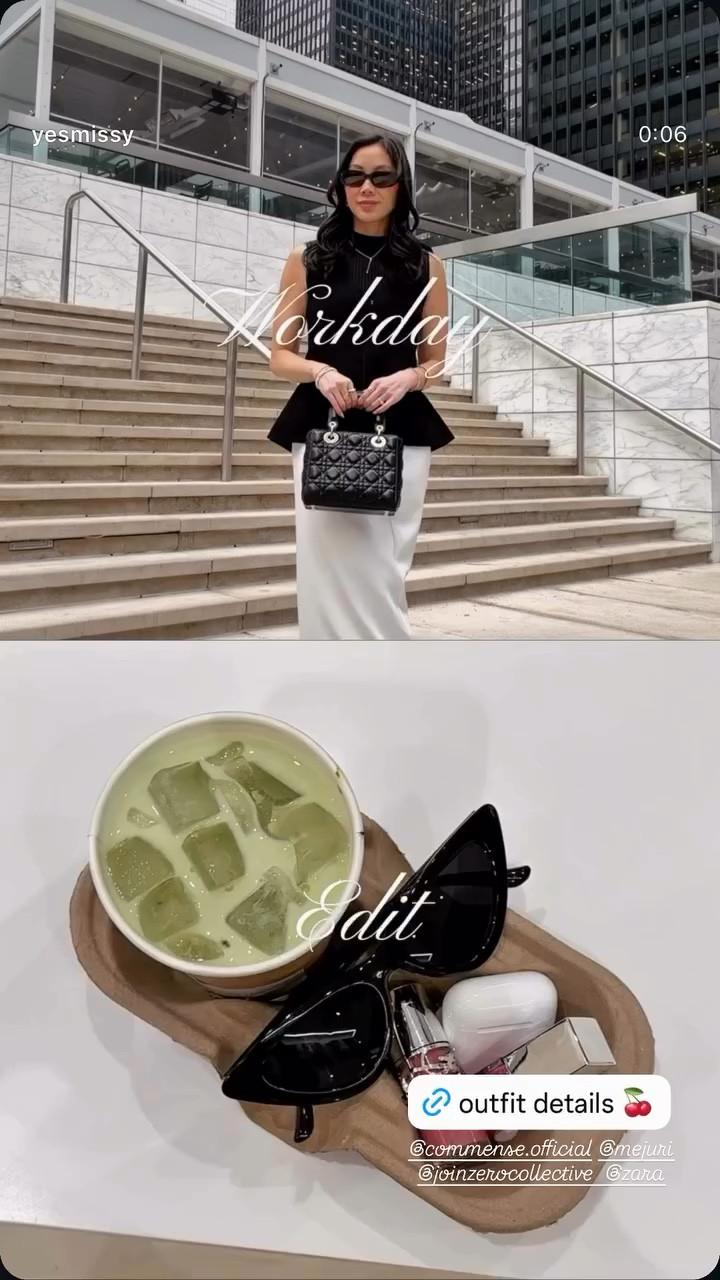 Another version of my spring work uniform 🖤🤍
Black and white always works—clean, polished, and effortless. This is my go-to formula for a chic workwear capsule built around elevated basics and timeless pieces.
Wearing a structured peplum top styled with a satin midi skirt and pointed heels for a feminine, put-together office look that still feels easy and wearable for everyday spring outfits.

@Commense  @Mejuri @joinzerocollective  @Zara 

#LTKootd #LTKgrwm #LTKWorkwear