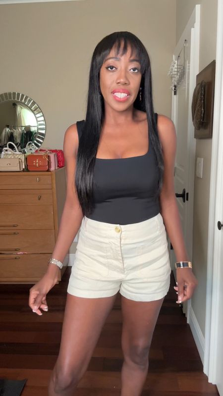 My shorts are true to size. Wearing a 26. 
Bodysuit is available in other colors. True to size. Wearing a small. 
My flats are comfortable and come in other colors. Wearing a 9.5. 

Summer Outfit, Spring Outfit, Shorts, Bodysuit, 

#Ootd #SummerOutfit #SpringOutfit #Shorts #Bodysuit #LTKStyleTip

#LTKSeasonal #LTKVideo #LTKOver40