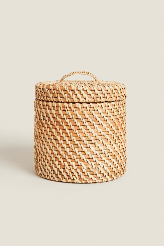 KIDS’ RATTAN HAMPER WITH LID | Zara UK