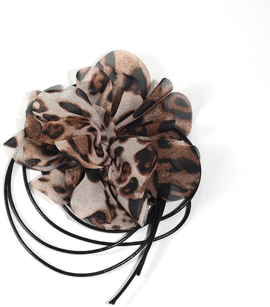 MIFYNN Flower Choker Necklace for Women Girls Colorful Leopard Print Flower Necklace Fashion Big ... | Amazon (US)