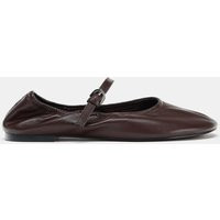 Zara - Soft Leather Ballet Flats - Women - Brown - Women | Zara US