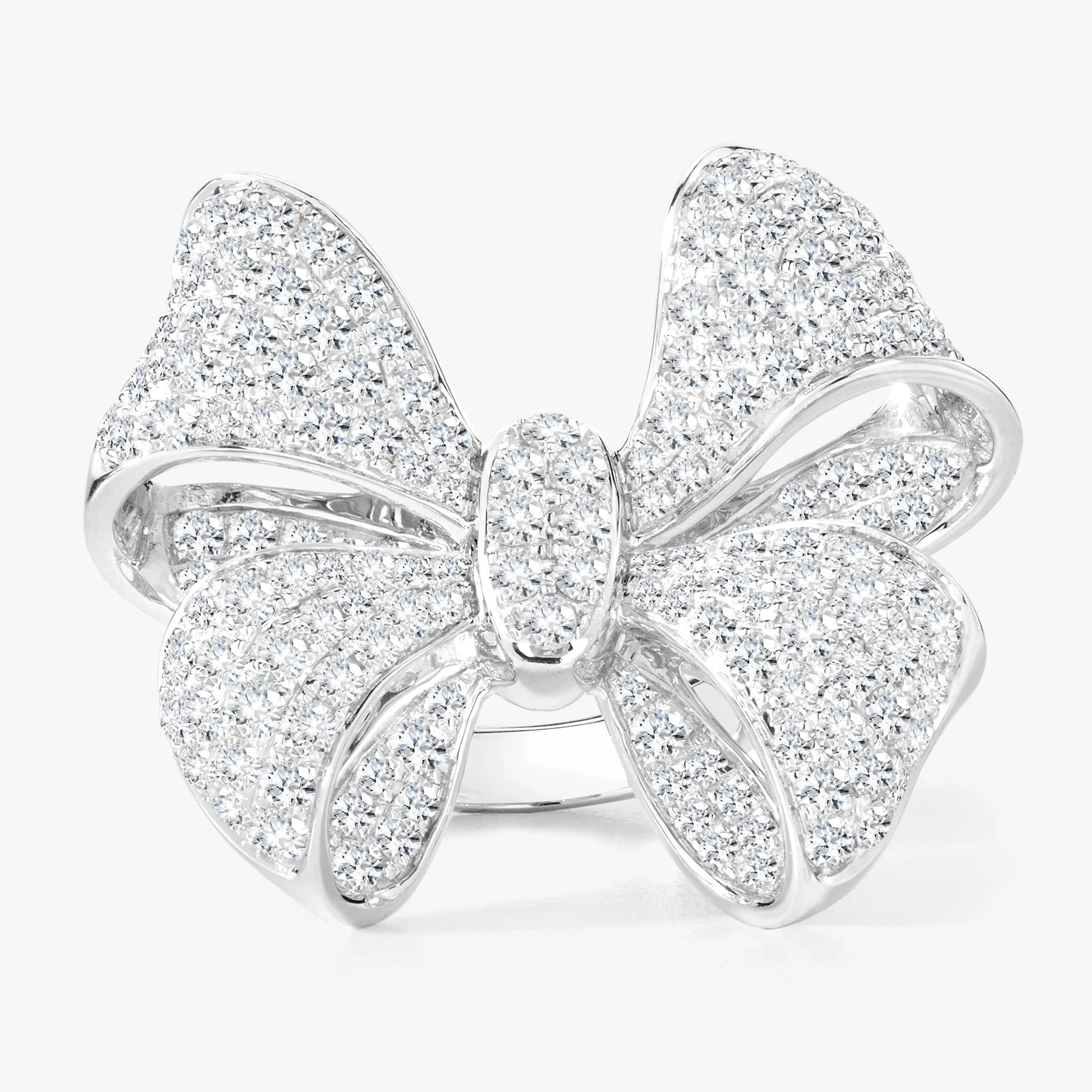 Martha May Pave Diamond Bow Cocktail Ring 5 ctw | RW Fine Jewelry