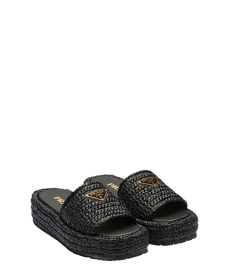 Prada Women's Crochet Flatform Slides | Bloomingdale's (US)