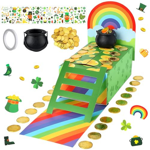 Halloscume 116pcs DIY Leprechaun Trap Kit St Patrick's Day Decorations DIY to Catch a Leprechaun Trap Craft Set Rainbow Irish Themed Kids Activity for St Patrick's Day for Kids Party Supplies | Amazon (US)