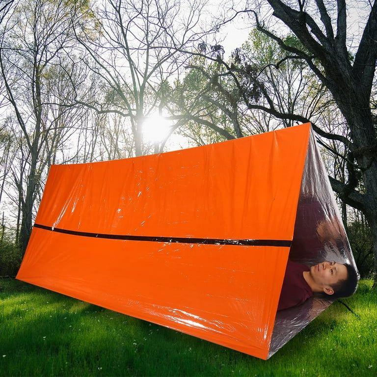 Outdoor Waterproof Thermal Blanket Emergency Rescue Shelter Foldable Military Survival Tent,Therm... | Walmart (US)