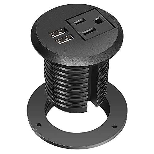 Desktop Power Grommet 2 inch,Power Grommet Outlet with USB,Countertop Power Grommet, Desk Recessed P | Amazon (US)