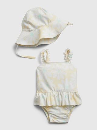 Baby Recycled Polyester Floral Swim Set | Gap (US)