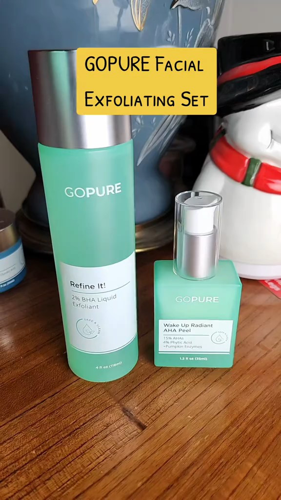 Grab th GoPure AHA and BHA set to exfoliate.  This will help to brighten your skin and help your makeup go on smoother!#gopure#aha#bhai#exfoliation #exfoliate 

#LTKBeauty #LTKGiftGuide #LTKHoliday