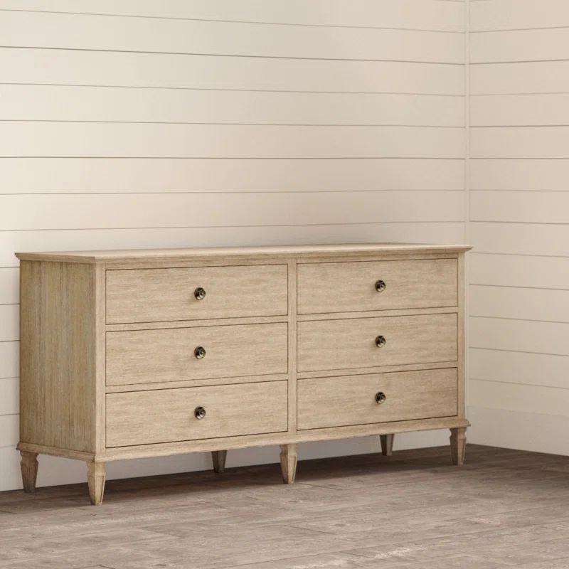 Garland Natural Wood 6 - Drawer Dresser | Wayfair North America