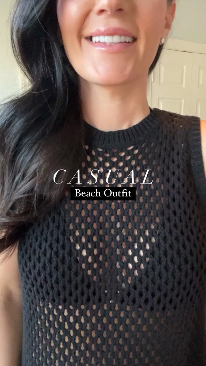 Beach outfit - casual and affordable 
Summer style, pool look, womens fashion, coverup, swimsuit, bikini, sandals, hat, beach bag 

#LTKunder100 #LTKFind #LTKstyletip