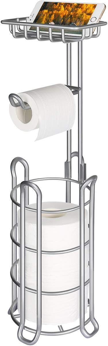 TomCare Toilet Paper Holder Toilet Paper Stand with 4 Raised Feet Metal Bathroom Accessories Tiss... | Amazon (US)