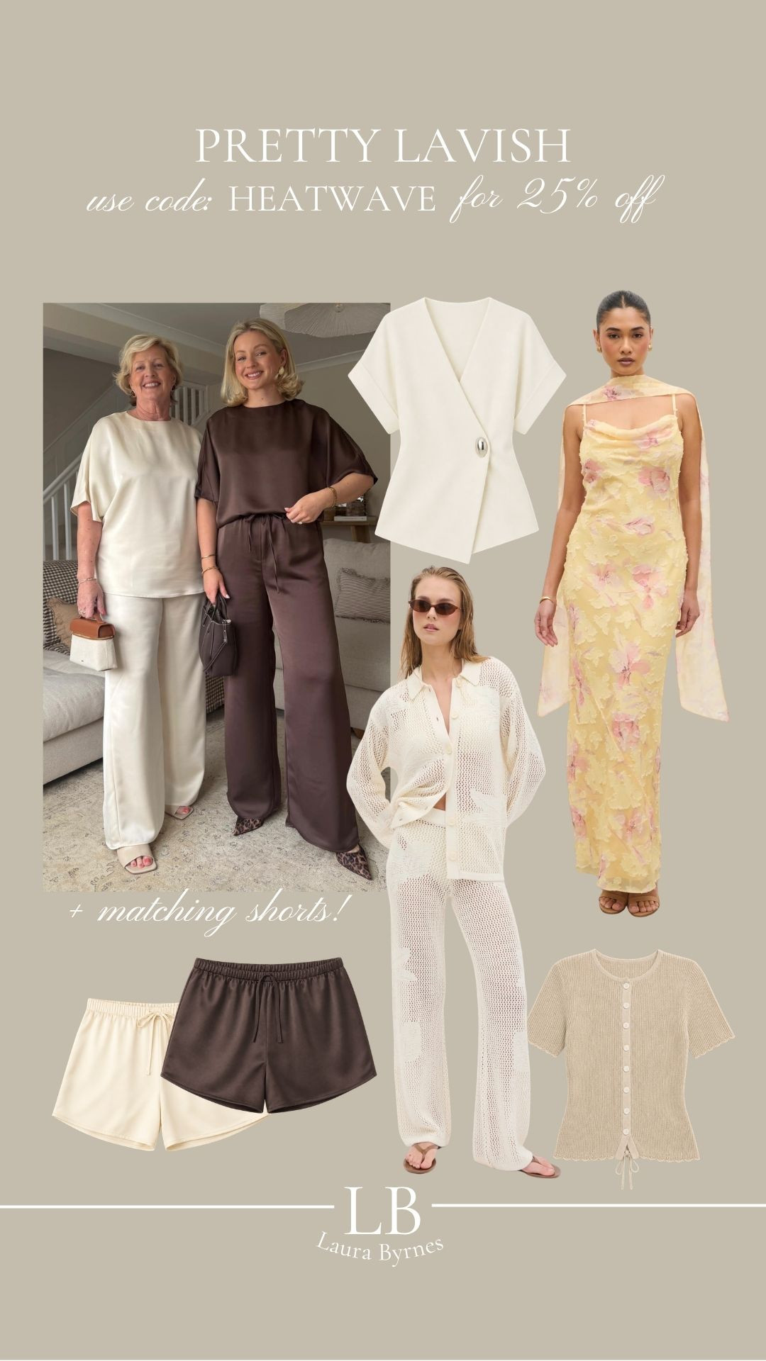 Pretty Lavish Faves! Use code: HEATWAVE for 25% off almost everything ☀️


Neutral Occasionwear, Brown Satin Co-Ord, Cream Co-Ord Set Wide Leg Trousers, Crochet Co-Ord, Summer Occasion Outfit, Holiday Evening Look, Neutral Summer Wardrobe, Chic Resortwear, Holiday Inspiration

#LTKuk #LTKspring #LTKsummer