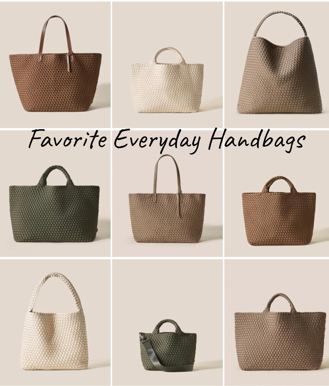 My favorite everyday handbags 🤎 I have the small, medium, large and hobo styles and love them all! 

Handbags, Naghedi, neutral handbags, wardrobe staples, mom style 

#LTKmomlife #LTKFindsUnder100 #LTKActive