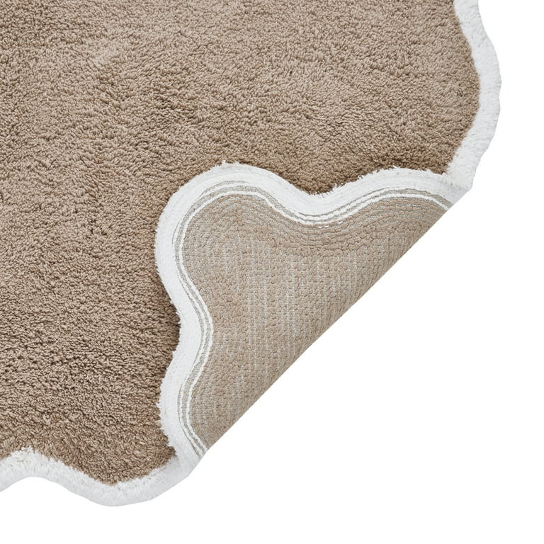 My Texas House Whitney Taupe Scallop Cotton Bath Rug Runner, 24" x 60" | Walmart (US)