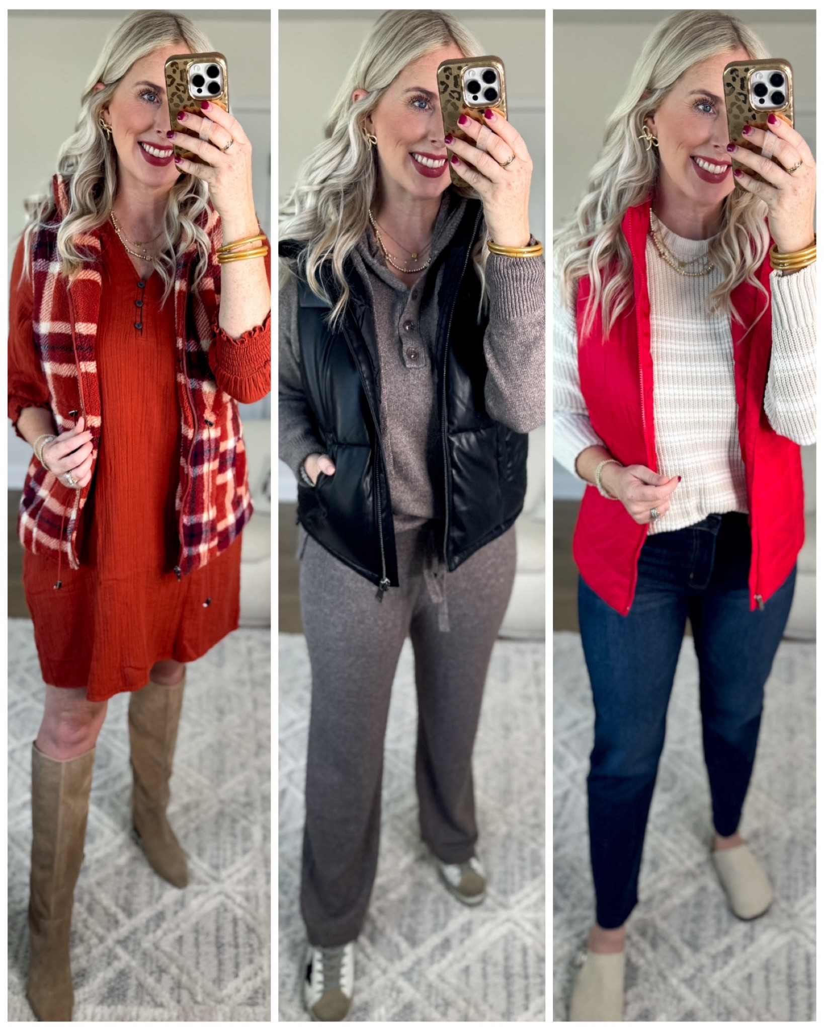 Daily try on, Walmart outfit, Walmart fashion, Walmart try on, time and tru, puffer vest, fall vest, quilted vest, sherpa vest 
Medium in all styles!!

#LTKStyleTip #LTKSeasonal #LTKFindsUnder50