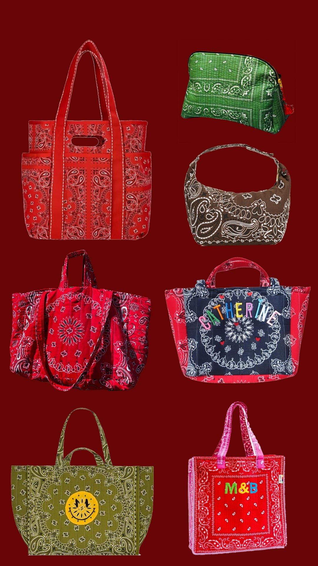 Bandana bags & pouches at different price points 🛒