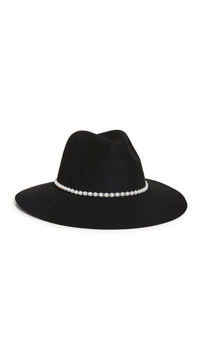 Imitation Pearl Strand Wool Fedora | Shopbop