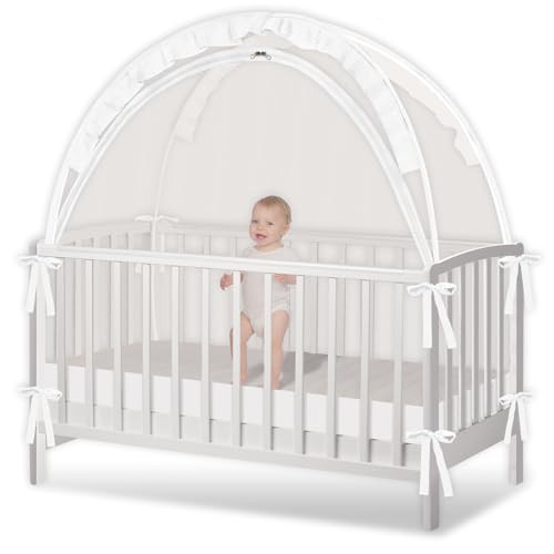 Crib Tent - Crib Net to Keep Baby in, Stop Baby from Climbing Out of Crib, Pop Up Crib Tent with Durable Breathable Net Double Zipper Strong Rods Installation Convenience | Amazon (US)