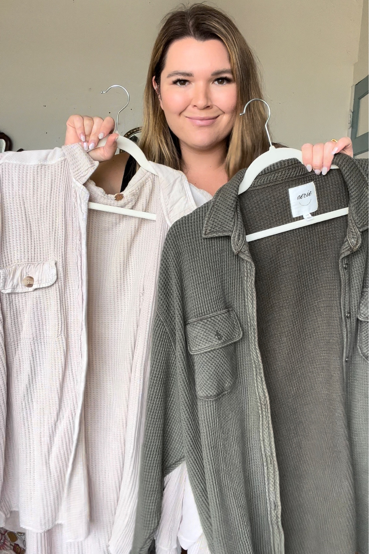 Save vs splurge thermal shacket edition featuring the free people
Scout shacket and aerie lumberjack. Fall shacket, shacket style, save vs splurge, high end vs low end

#LTKcurves #LTKstyletip #LTKunder50