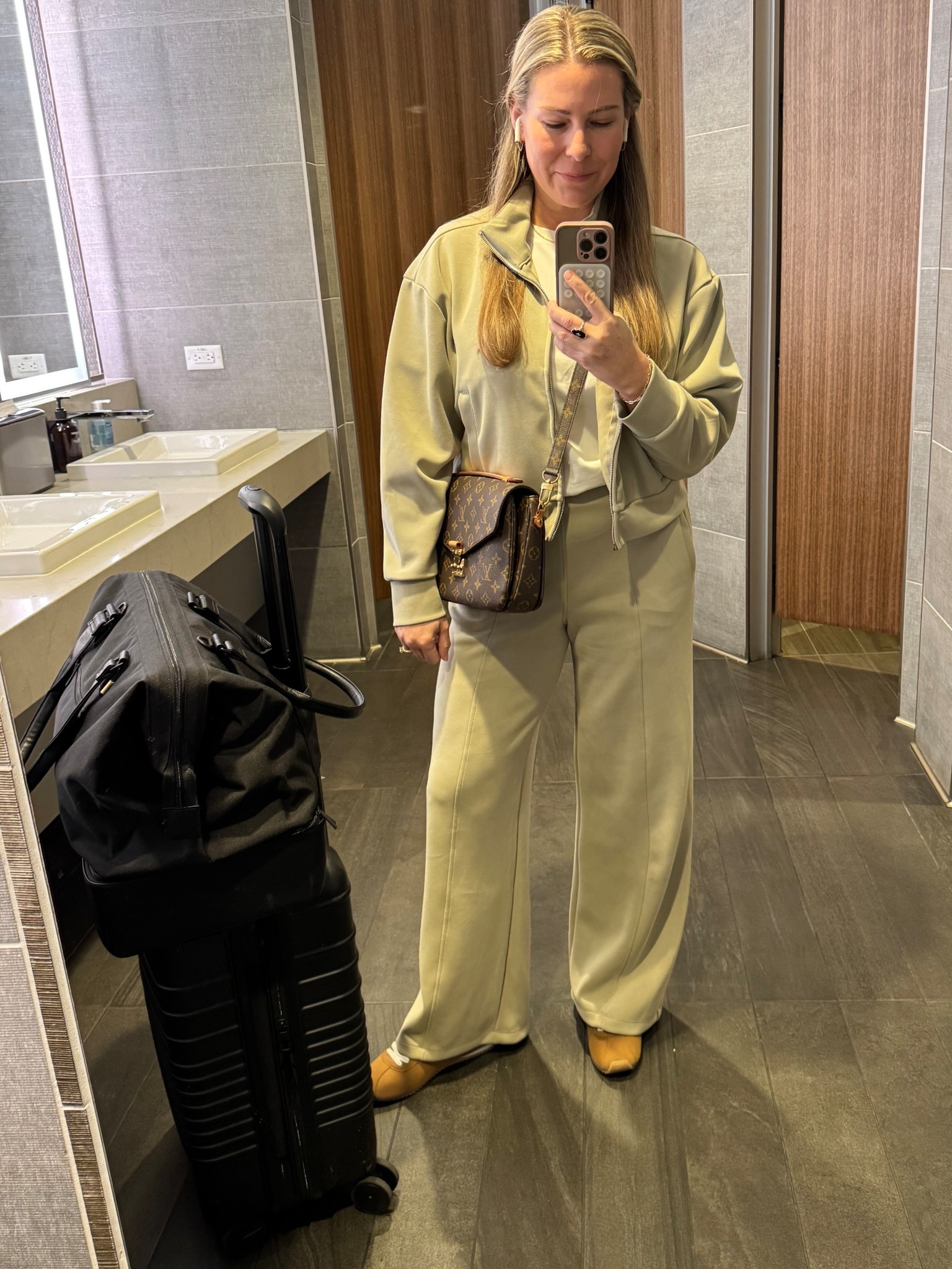 Travel look. 
Pants: medium
Jacket: medium 
Shoes: true to size and so comfy
White tee: medium

#LTKFindsUnder50 #LTKootd #LTKTravel