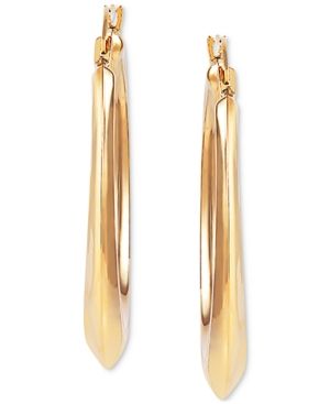 Medium Polished Hoop Earrings in 14k Gold | Macys (US)