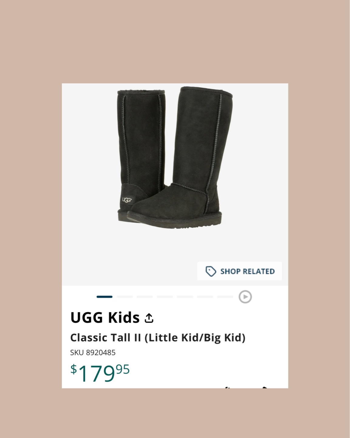 UGG Kids // Classic Tall II (Little Kid/Big Kid) // subtract 2 sizes from women’s size to get kids size and save $20 

#LTKFind #LTKSeasonal #LTKGiftGuide