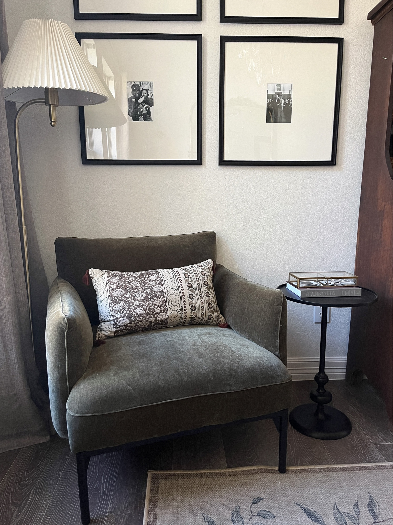 Home decor olive green chair with gallery wall 

#LTKsalealert #LTKhome #LTKSeasonal