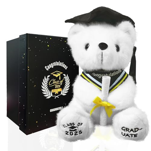 Ziyutam Graduation Bear Gifts for Class of 2026 Graduation Plush, Teddy Bear Stuffed Animal with Cap and Gown College High School Graduation Gifts for Boys & Girls | Amazon (US)