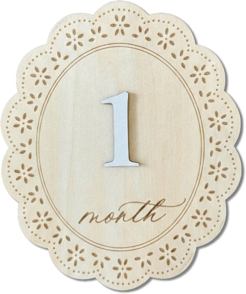 Baby Girl Monthly Milestone Signs, 1-12 Monthly Baby Milestone Girl, Newborn Photography Props Do... | Amazon (US)